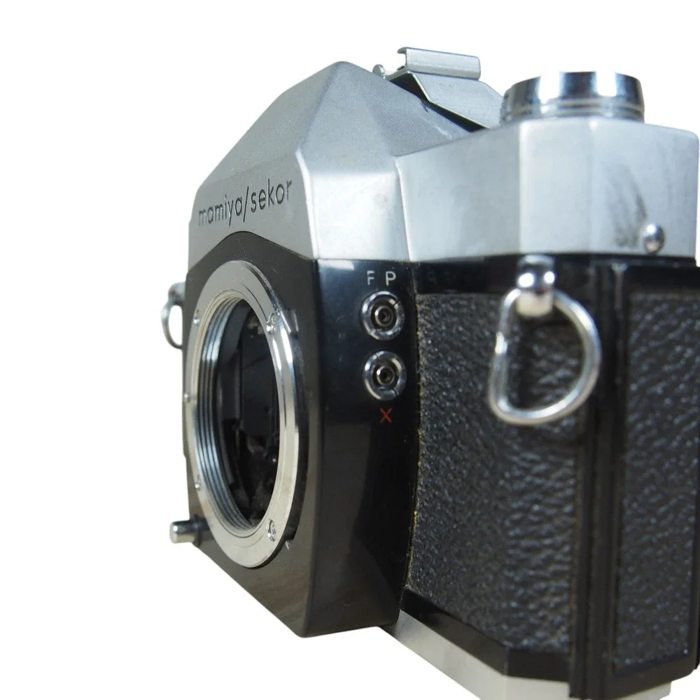 Mamiya  Sekor MSX500 35mm Film Camera SLR Silver Black Shutter and Winder Tested